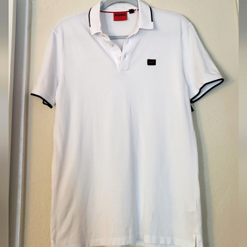 HUGO Men's White Polo Shirt